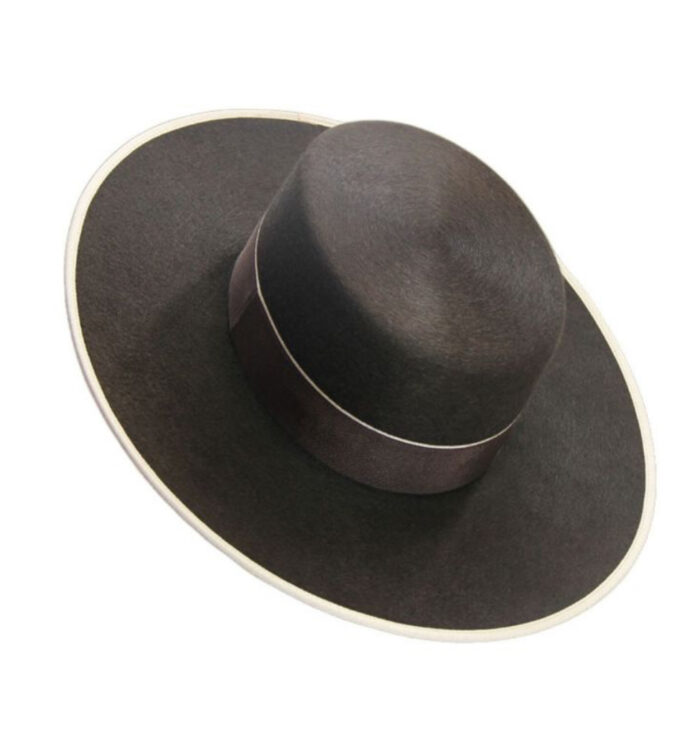Sombrero cañero lana adulto 180 gramos marron