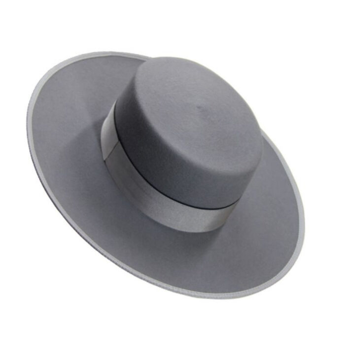 Sombrero cañero lana adulto 180 gramos plata