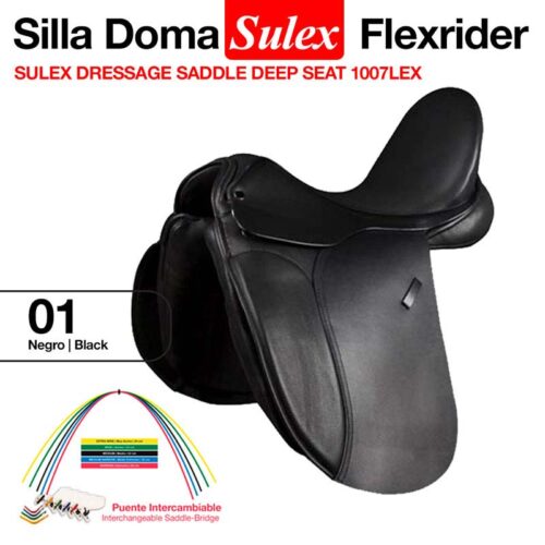 Silla doma  Sulex Flexrider 17.5" negro