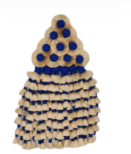 Mosquero seda beige/azul