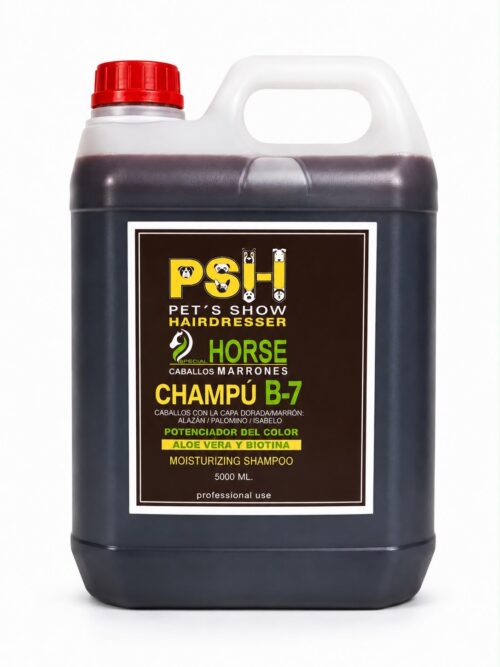 Champú B-7 PSH para Caballos Marrones 5 L